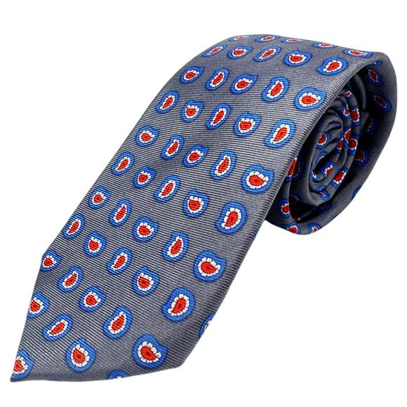 J Crew Crewcuts Neck Tie Paisley Gray 52” Boy’s Youth Size 8-16 - Picture 1 of 3